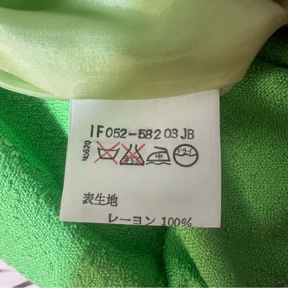 Musee D'Uji Womens Vintage Style Green Coat Size 38 Lime Green - Picture 14 of 14